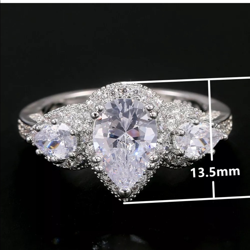 Engagement wedding bridal anniversary ring - Picture 3 of 8